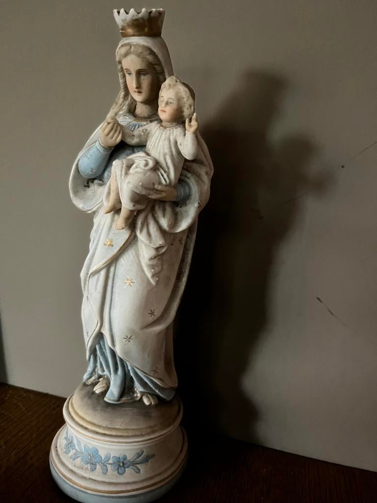 Mooi fijn Maria met kind beeld, Antiek en Kunst, Ophalen