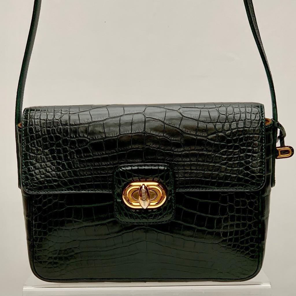 Handtas Delvaux Croco. Nog Delvaux en Louis Vuitton te koop., Enlèvement ou Envoi, Sac à main