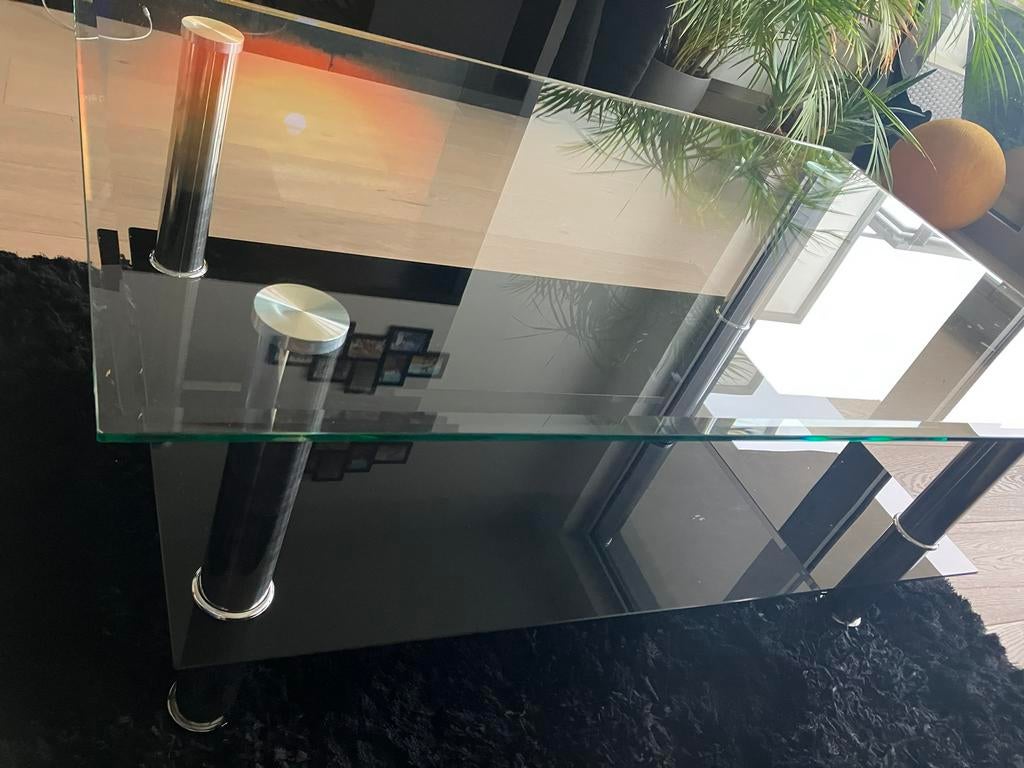 Table basse design elegante en verre - 103cm x 63cm x 43cm, Maison & Meubles, Tables | Tables de salon, Utilisé, Moins de 50 cm