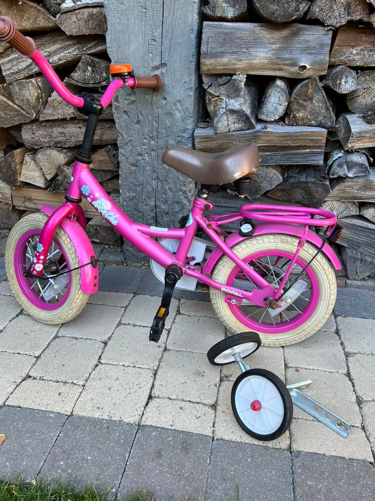 Kinderfietsje 12 inch Popal, Fietsen en Brommers, Fietsen | Kinderfietsjes, Ophalen, Gebruikt, Zijwieltjes