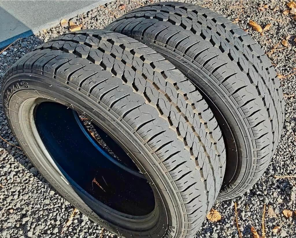 2 très bons pneus "utilitaires" 225/55R17C 109/107H, 4 Saisons, Véhicule utilitaire, Enlèvement, Utilisé