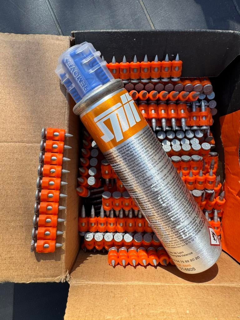 Clou Spit HC6 27 + gaz P40/P800 Spit, Enlèvement ou Envoi, Neuf