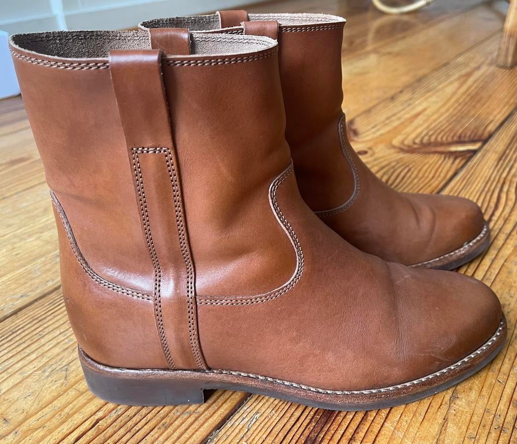 Bottines Isabel Marant Susee Cognac Taille 41, Bruin, Lage of Enkellaarzen, Ophalen of Verzenden, Zo goed als nieuw