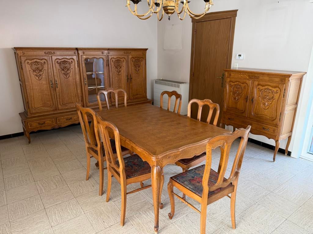 Eetplaats, Huis en Inrichting, Ophalen, Gebruikt, Antiek, 4 tot 6 stoelen