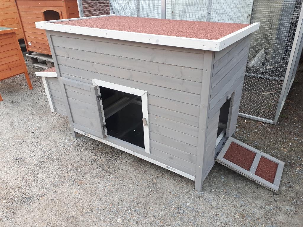 kippenhok met plat dak en lade terra, Dieren en Toebehoren, Pluimvee | Toebehoren, Nieuw, Kippenhok of Kippenren, Ophalen