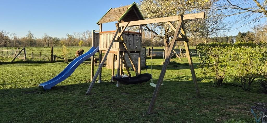 Houten Speeltuig, Kinderen en Baby's, Speelgoed | Buiten | Speeltoestellen, Ophalen, Gebruikt, Schommel