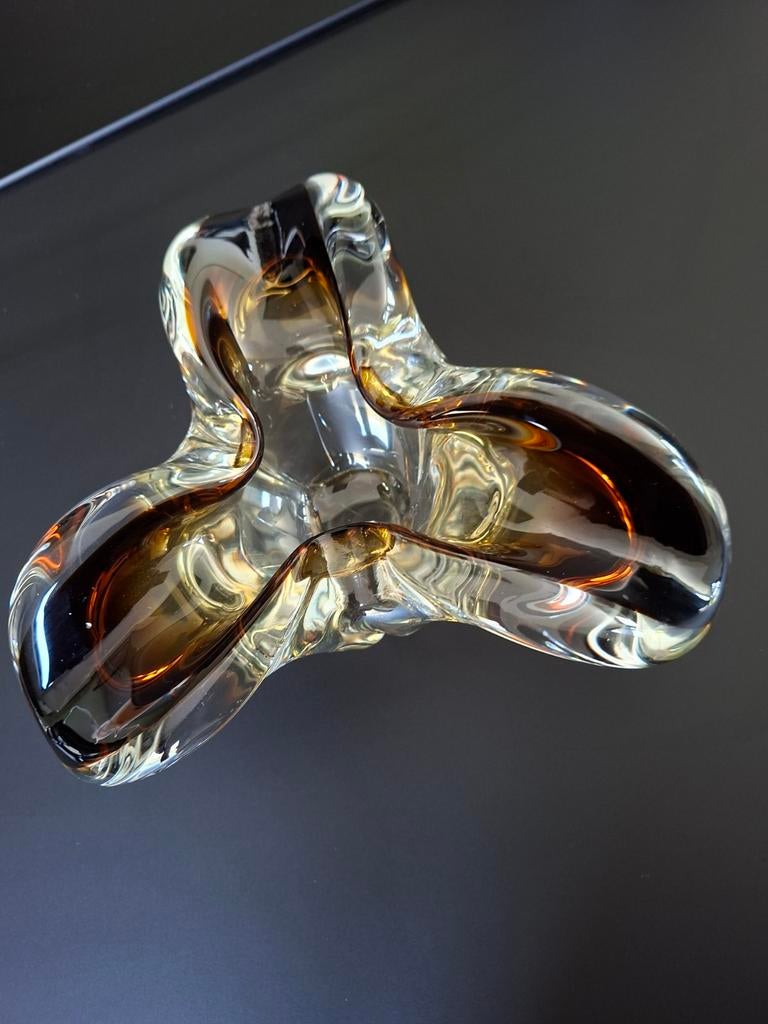 Cendrier ou vide-poche MURANO,  coul ambrée.  Excellent état, Antiquités & Art, Antiquités | Verre & Cristal, Enlèvement ou Envoi