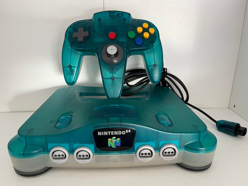 Nintendo 64 clear blue, Games en Spelcomputers, Ophalen, Zo goed als nieuw