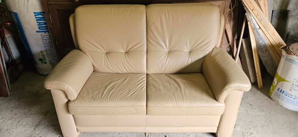 Canapé cuir 3+2 Hukla, Cuir