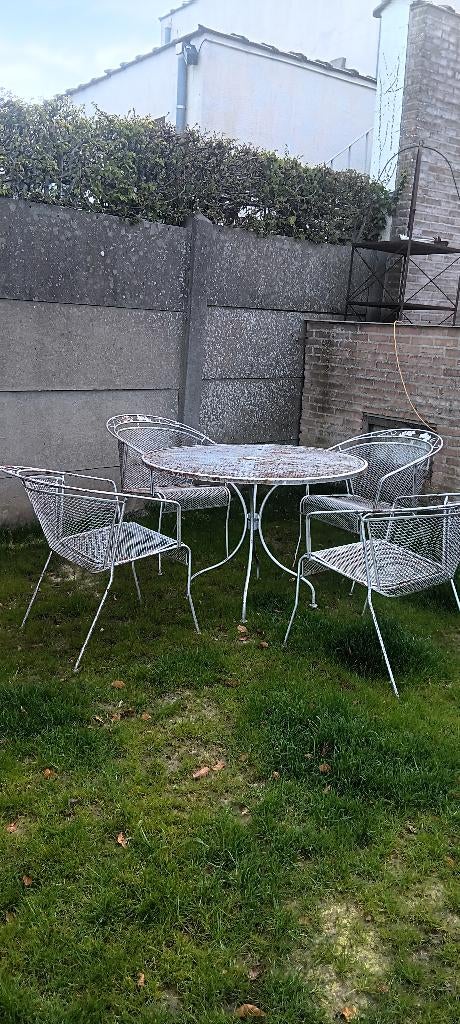 Tuinset aluminum (3), Tuin en Terras, Ophalen, 4 zitplaatsen, Aluminium, Zo goed als nieuw
