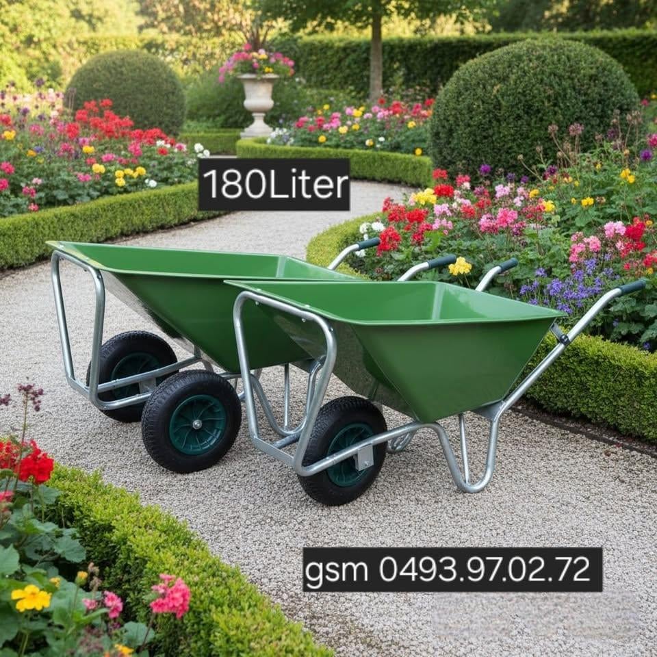 kruiwagens xxl 180-200 Liter enkel verkrijgbaar op 8-9 April, Tuin en Terras, Kruiwagens, Ophalen, Nieuw, Eenwielig