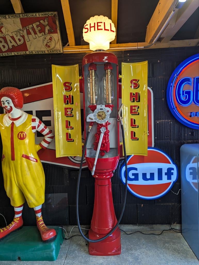 Pompe à essence ancienne SATAM SHELL 1928, Enlèvement ou Envoi