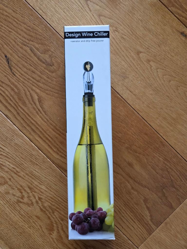 design winechiller en kurkentrekker - prijs=samen - nieuw, Overige typen, Ophalen of Verzenden, Nieuw, Metaal