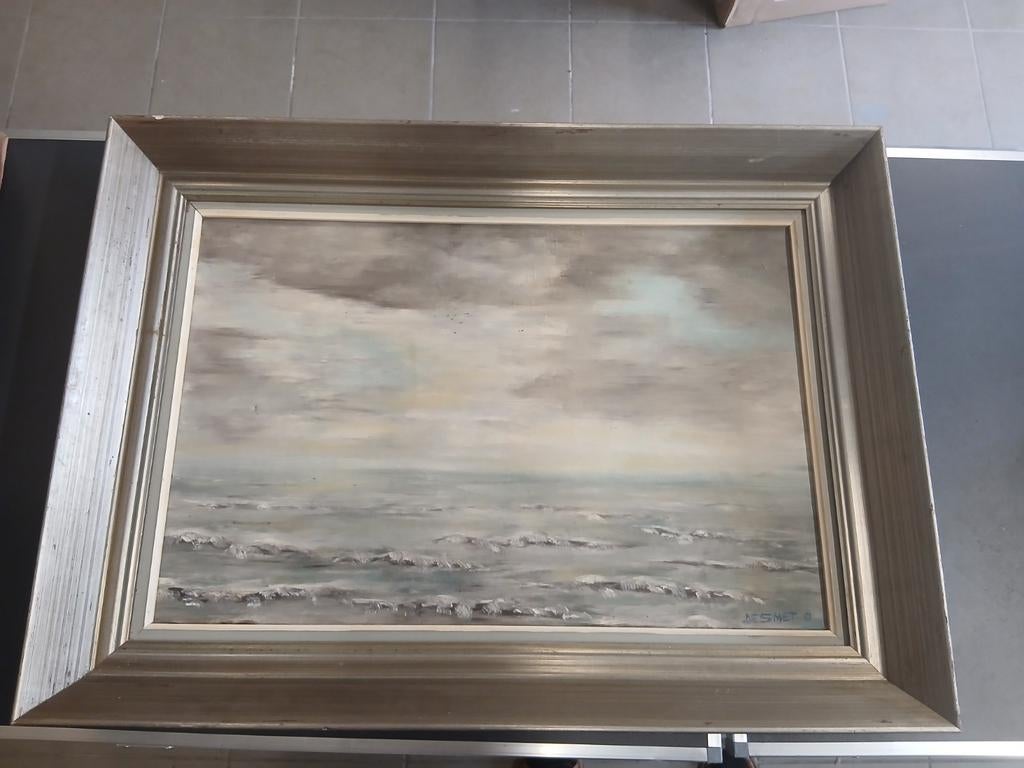 Schilderij zeezicht door Desmet O., Ophalen