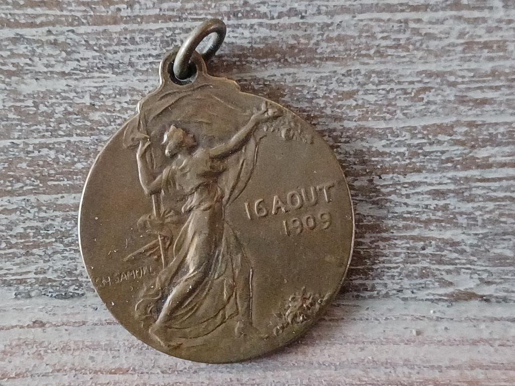 medaille 1909 congo retour prince albert, Ophalen of Verzenden, Brons