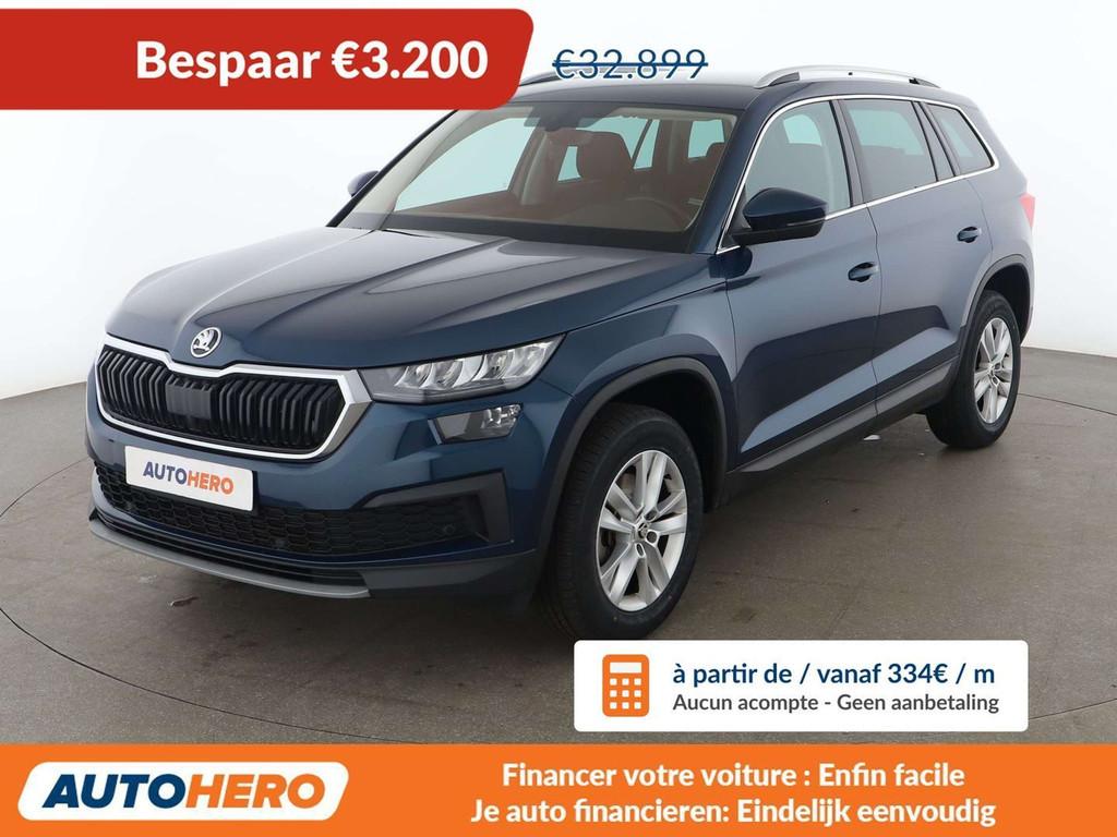 Skoda Kodiaq 2.0 TDI Ambition (bj 2023, automaat), Auto's, Stof, Blauw, 1667 kg, Kodiaq