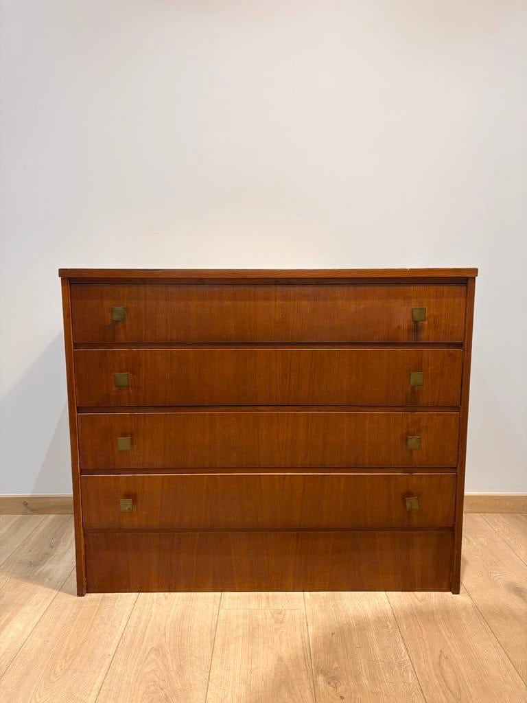 Ladekast - kledingkast - meubilair vintage teakhout, Ophalen, Zo goed als nieuw