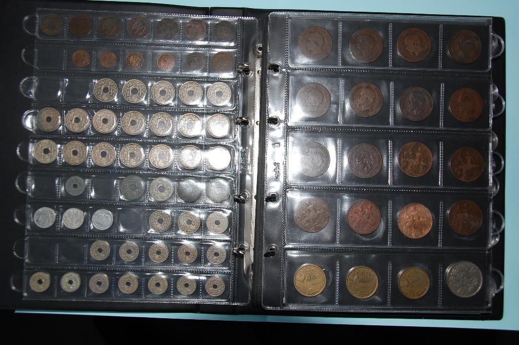 FRANCE : album met 253 munten, allemaal VERSCHILLEND, Verzenden, Frankrijk, Setje