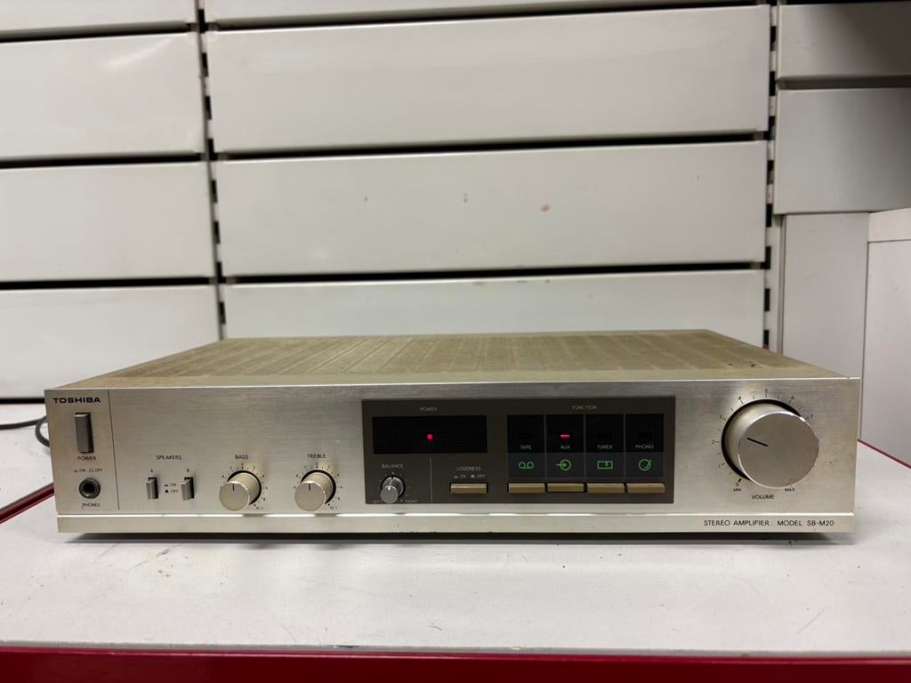 Amplificateur Vintage TOSHIBA SB-M20 - Silver (Années 80), TV, Hi-fi & Vidéo, Chaîne Hi-fi, Enlèvement ou Envoi, Utilisé, Haut-parleurs