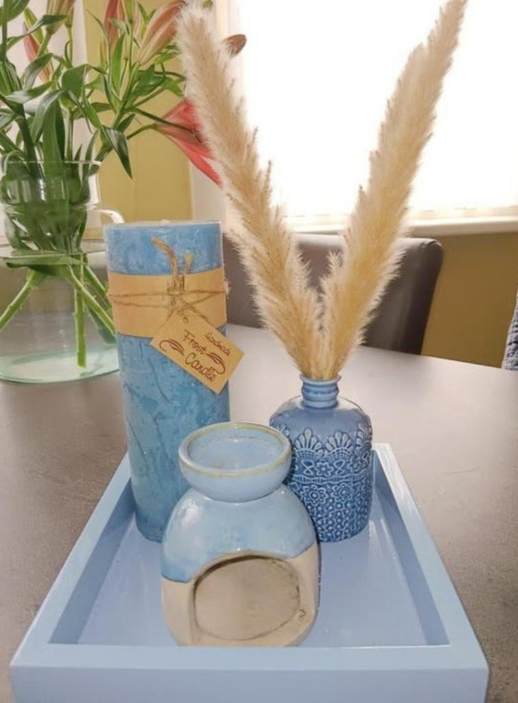 Lichtblauw decoratief setje, Ophalen of Verzenden, Nieuw