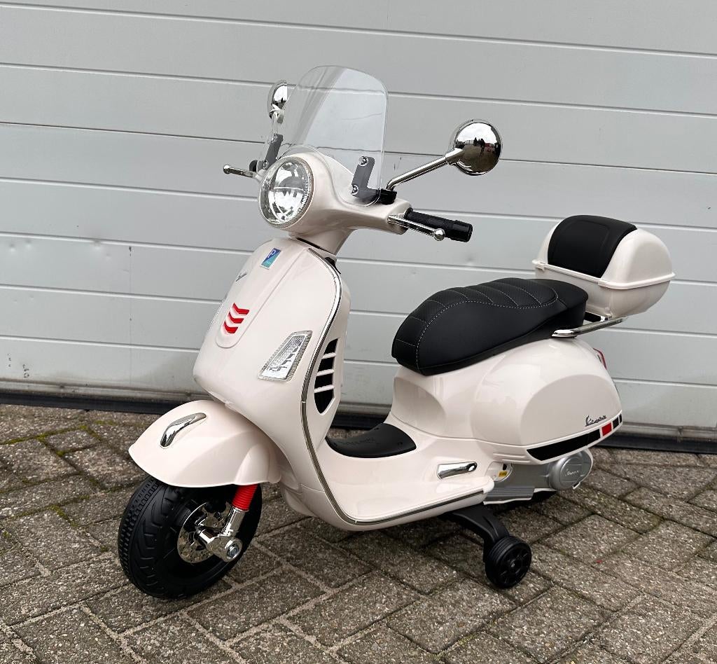 Vespa GTS Super 12v scooter wit Leer - MP3 - AUX - VERLICHT, Ophalen of Verzenden, Nieuw