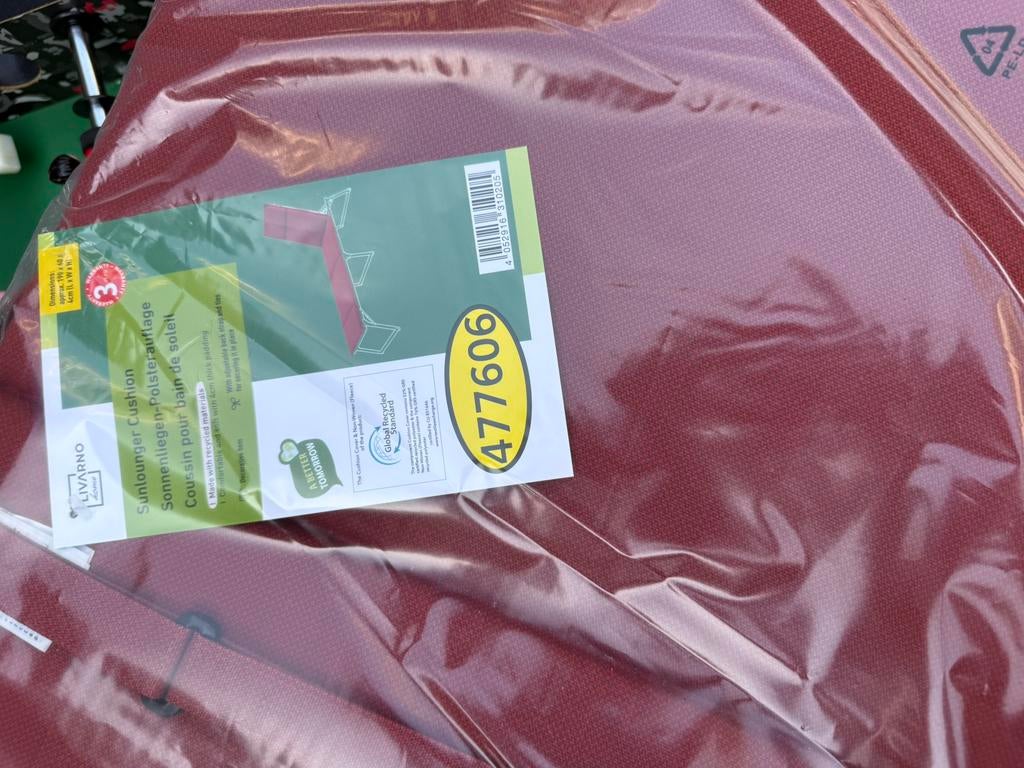 Ligstoelkussen, 190 x 60 cm LIVARNO home Houston, Huis en Inrichting, Ophalen of Verzenden, Nieuw