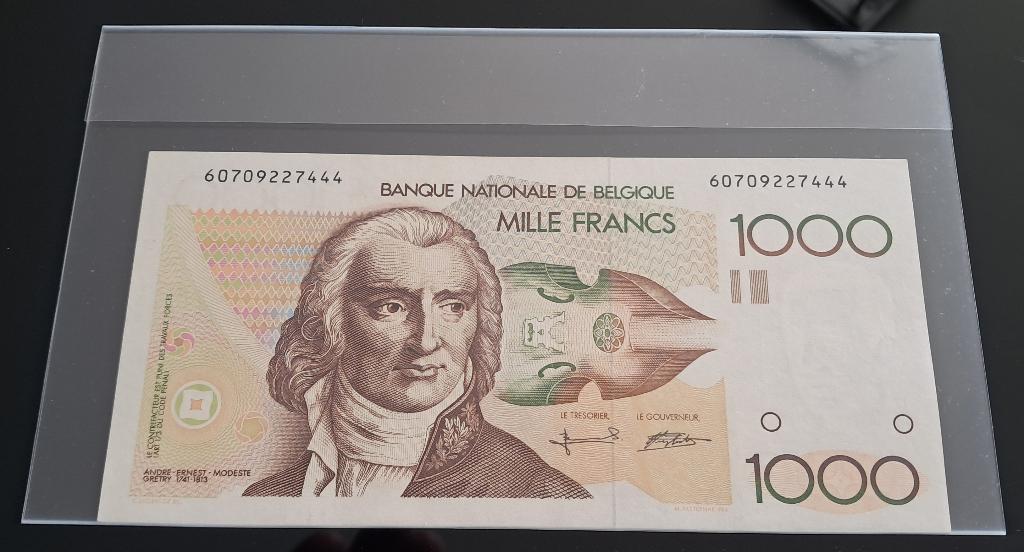 Belgique - 1000 francs Grétry, Timbres & Monnaies, Billets de banque | Belgique, Enlèvement ou Envoi, Billets en vrac