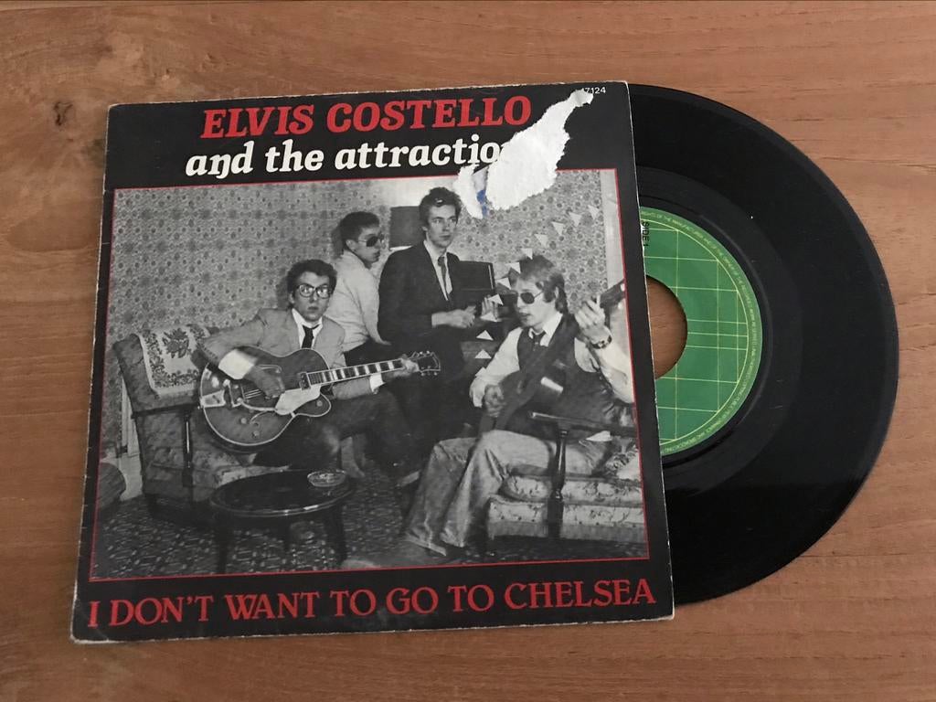 Vinyl single Elvis Costello / I don’t want to go to Chelsea, Gebruikt, 7 inch, Single, Ophalen of Verzenden