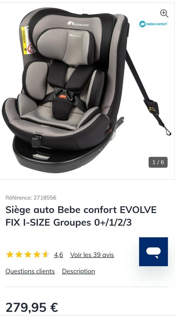 Siège de voiture, Enlèvement ou Envoi