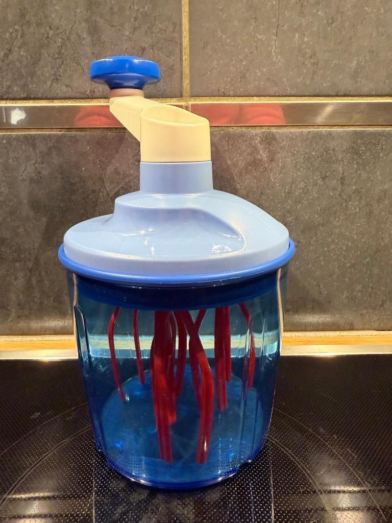 Tupperware batteur Duochef double vitesse, Maison & Meubles, Enlèvement ou Envoi, Neuf, Bleu