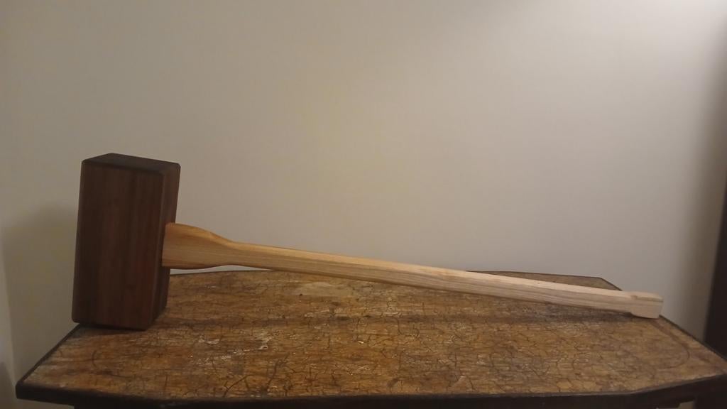 Handgemaakte houten voorhamer / tuinhamer / kermishamer, Ophalen of Verzenden