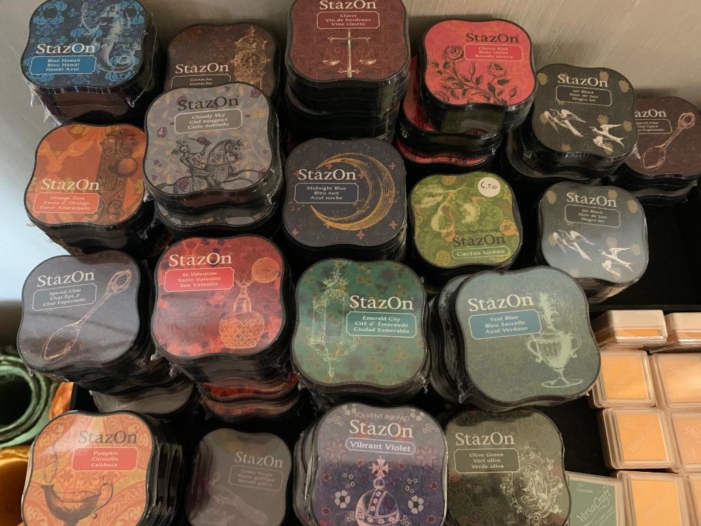 Inktpad Stazon lot 10 inktpads assortiment, Ophalen of Verzenden, Nieuw, Knutselwerk