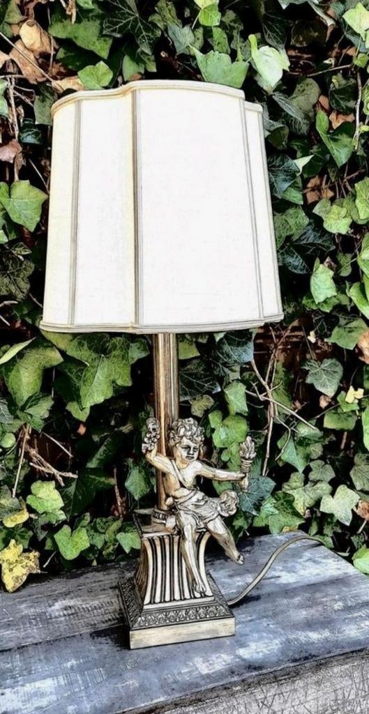 Lampe ancienne avec ange, Antiquités & Art, Enlèvement ou Envoi