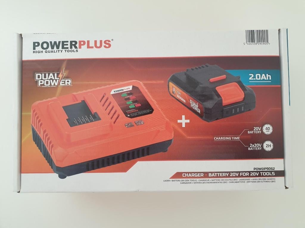 Powerplus BATTERIJ + LADER (nieuw in verpakking), Enlèvement ou Envoi, Neuf