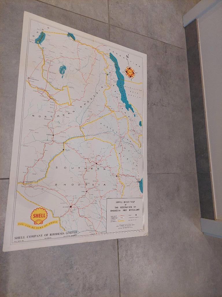 Affiche de la carte Shell, Rhodesian Lithograph Ltd., Collections, Envoi