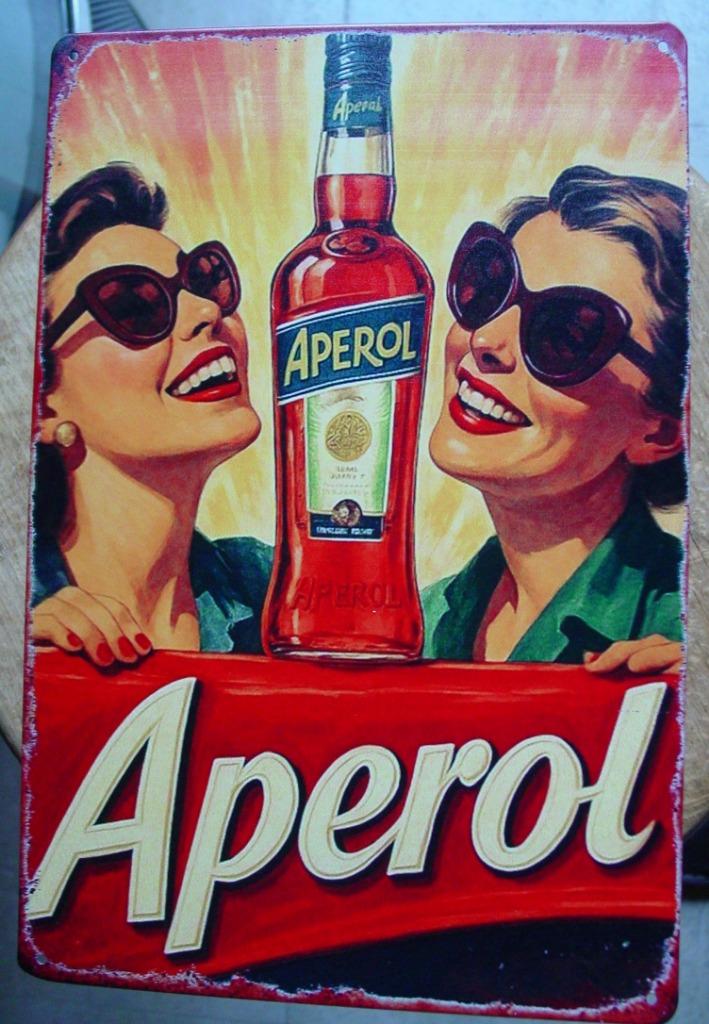 APEROL SPRITZ REKLAME -METAAL-, Ophalen of Verzenden