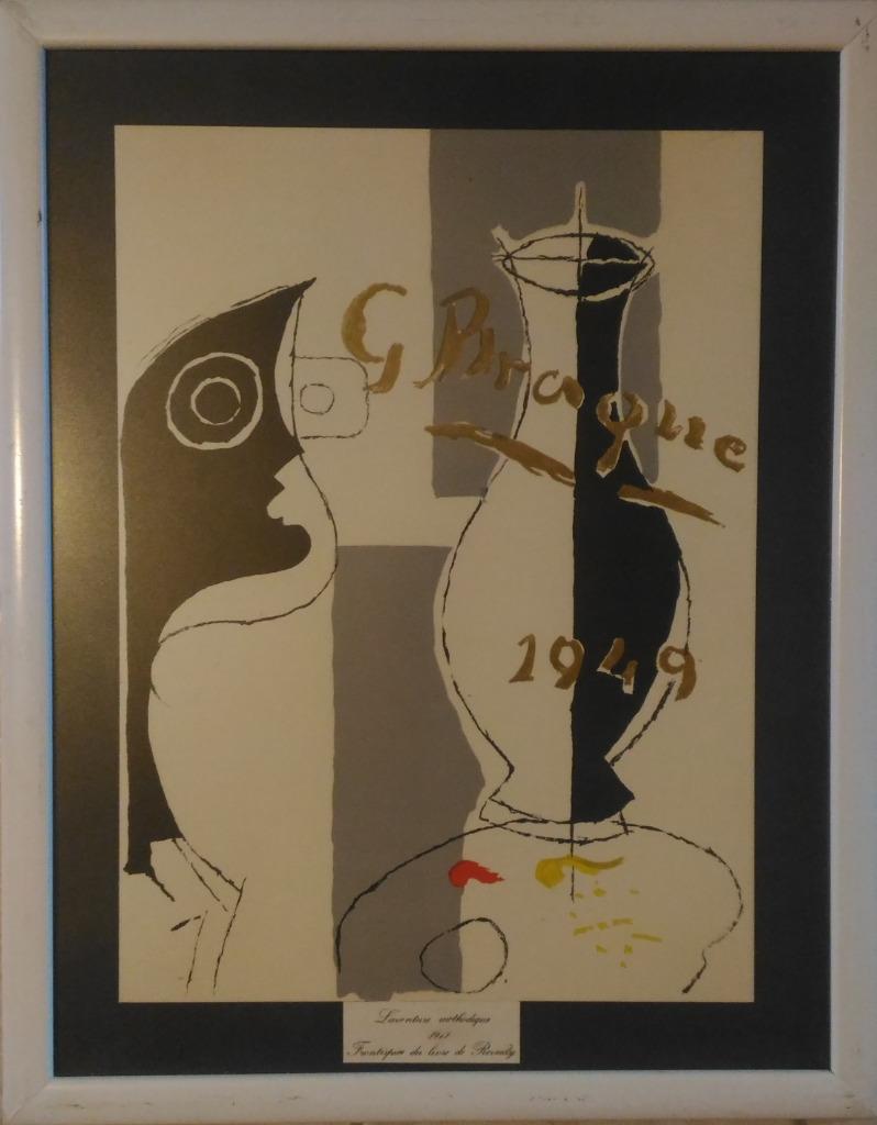 G Braque Litho frontispice du livre reverdy (Maeght), Antiek en Kunst, Ophalen