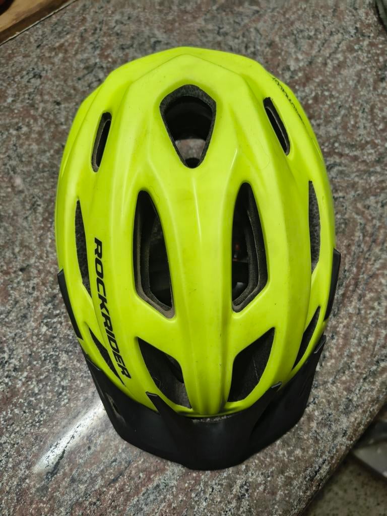 Btwin st500 fluo helm, M, Ophalen of Verzenden, Zo goed als nieuw, Decathlon Btwin