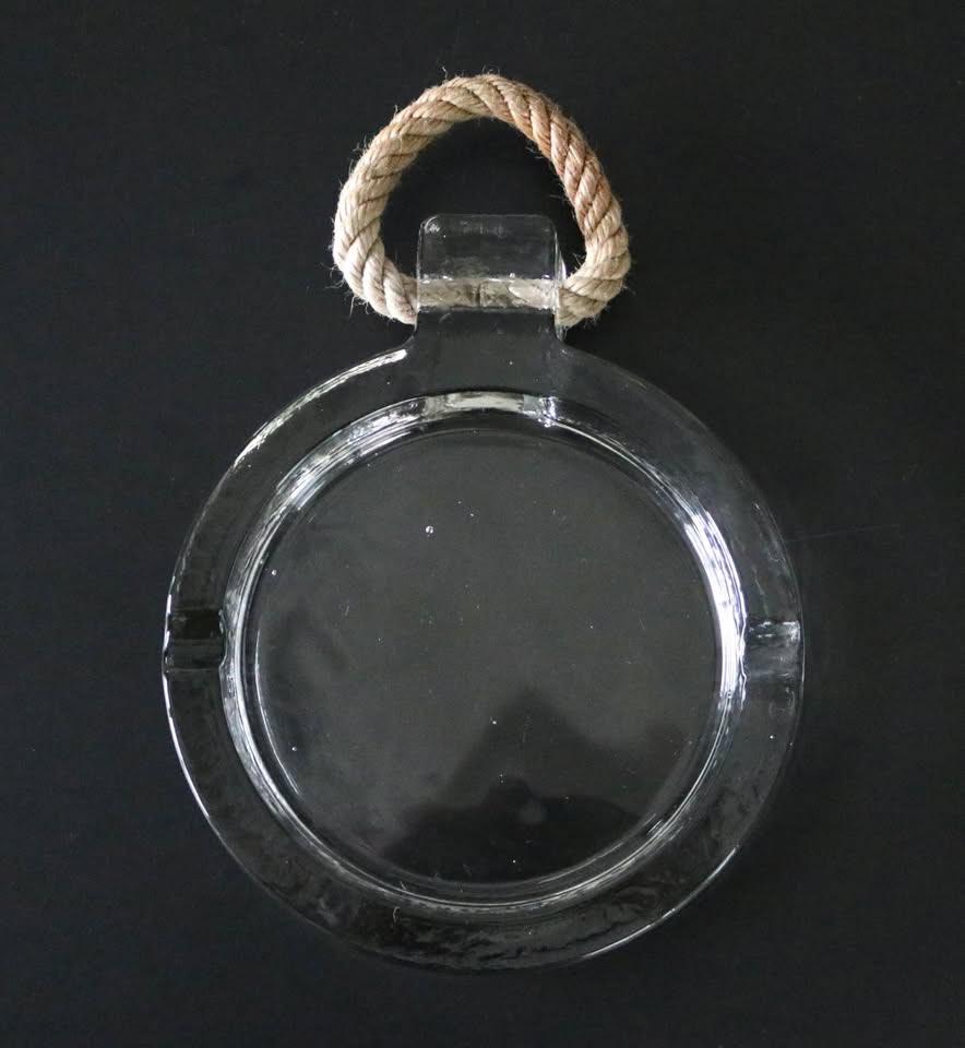 Vintage nautical thick glass ashtray with rope - Cendrier, Enlèvement ou Envoi