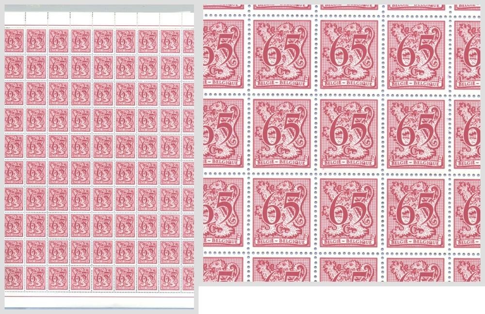 1980 Chiffre sur lion héraldique et banderole 65 c, Envoi