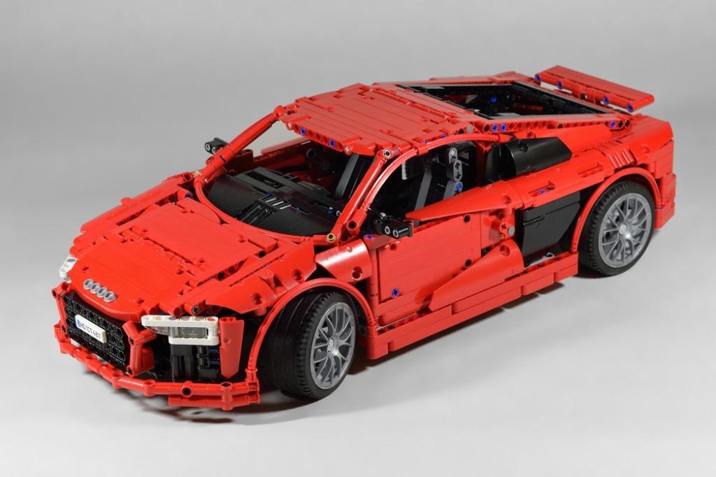 Bakstenen - Bouwsteen - MOC Audi R8 V10 1/10, Overige merken, Auto, Groter dan 1:32, Nieuw