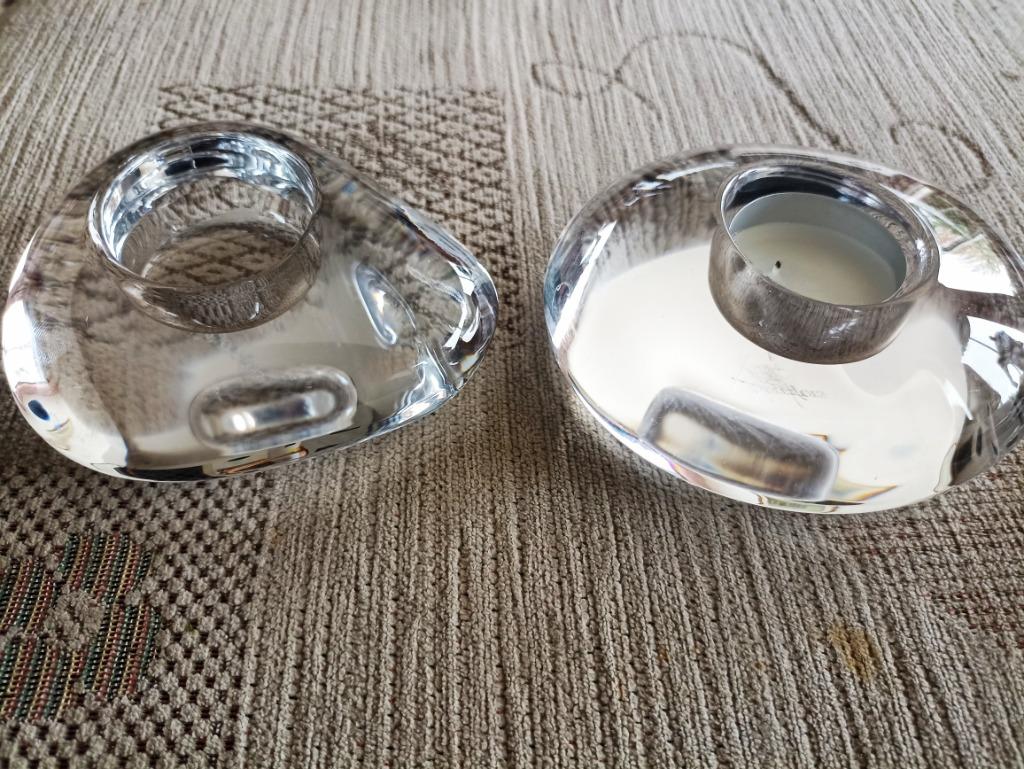 Kristal Orrefors grote theelichthouders, Ophalen of Verzenden