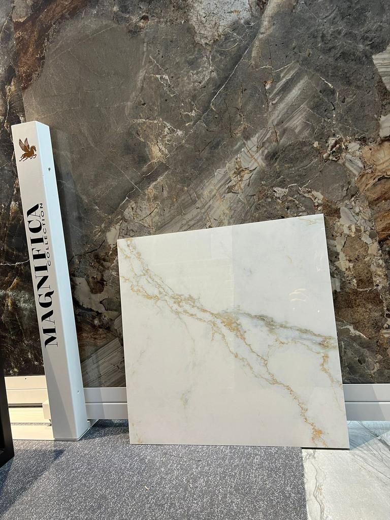 ✅ Carrelage 60x60 marbré Gold POLI rectifié 1er choix❗️ ️, Doe-het-zelf en Bouw, Tegels, Nieuw, Ophalen