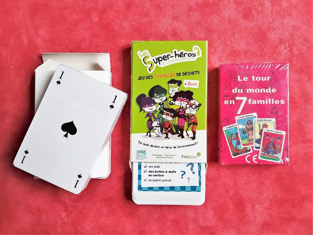 Jeux de cartes ETAT NEUF : tarditionnel + 7 familles + quizz, Trois ou quatre joueurs, Enlèvement, Comme neuf