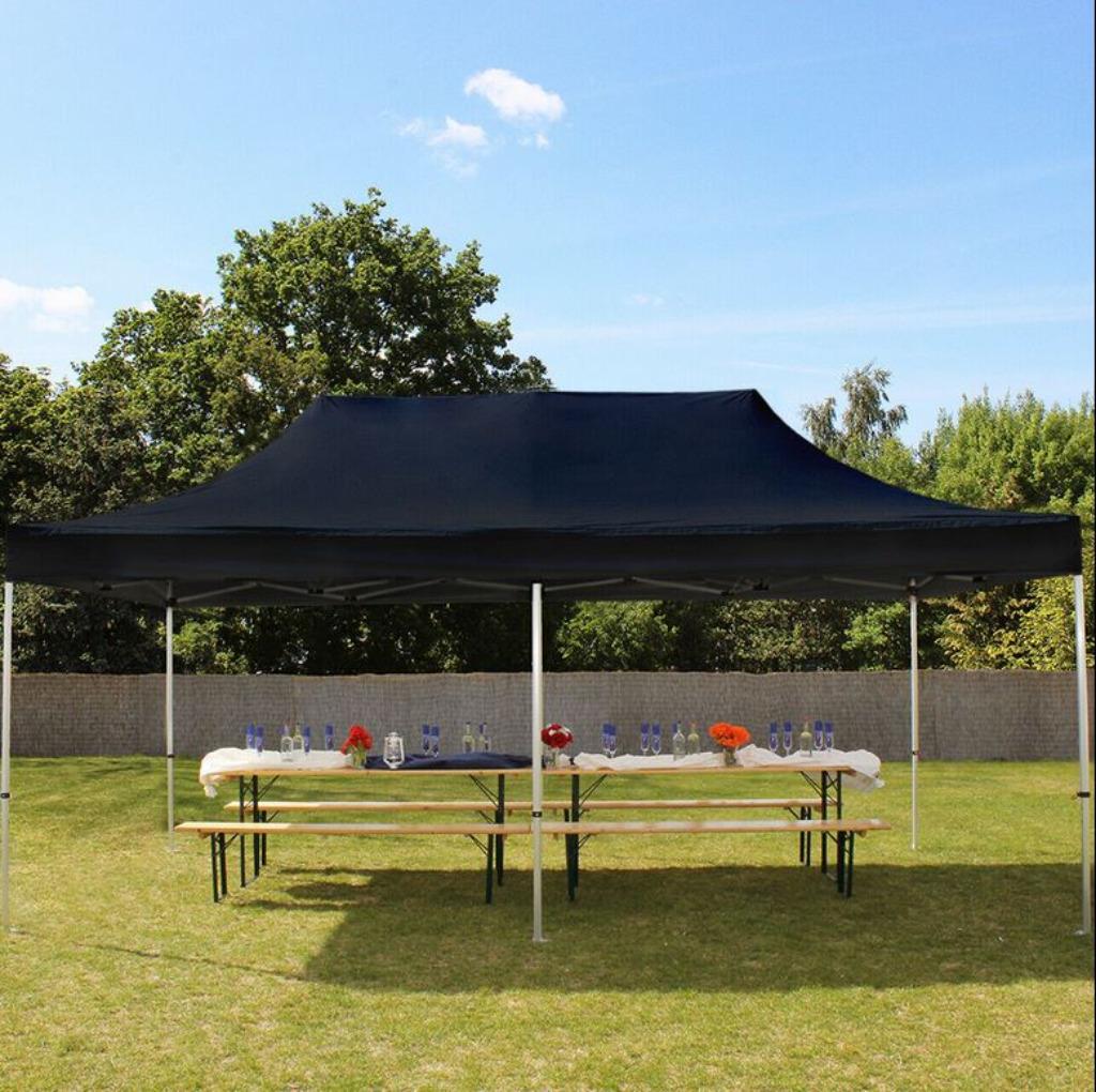 Easy-Up Tent Pop-Up Tent Partytent Vouwtent 3x6m. Zwart, Ophalen of Verzenden, Nieuw