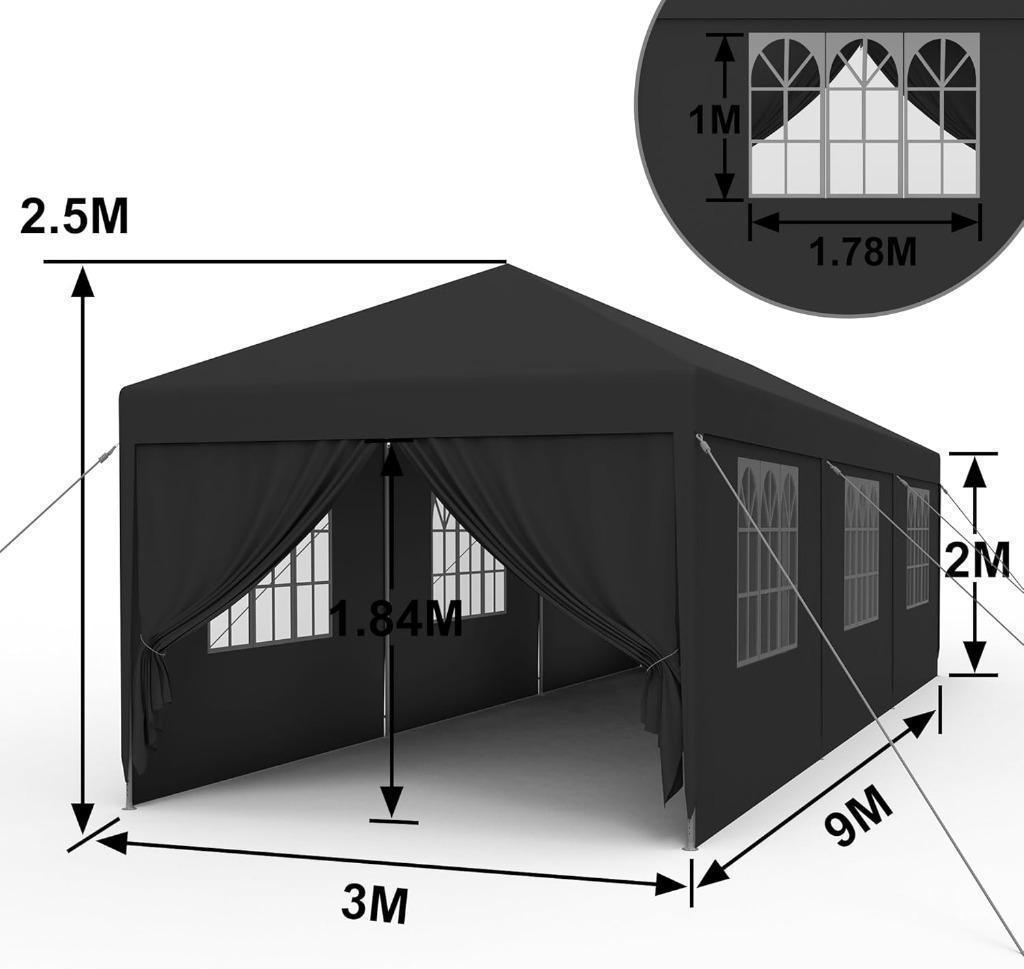 Partytent Paviljoen 3x3 3x6 3x9m met zijwanden Nieuw, Enlèvement, Neuf, Tente de réception