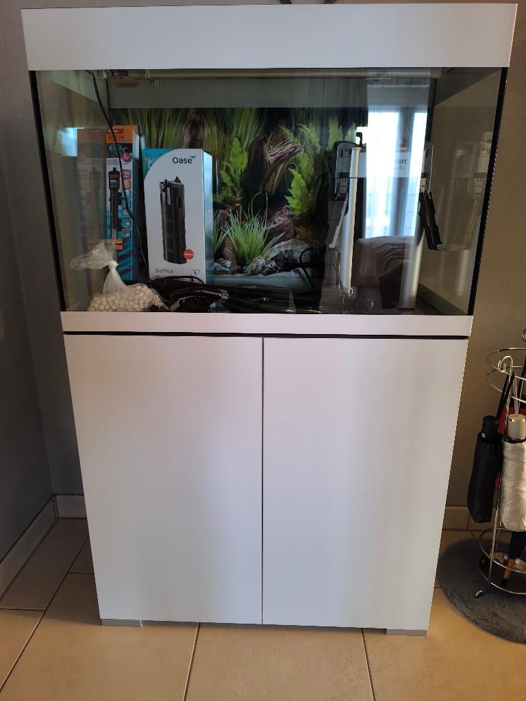 Aquarium OASE StyLeline 175 avec meuble - En blanc, Animaux & Accessoires, Comme neuf, Enlèvement, Autres types, Chauffage