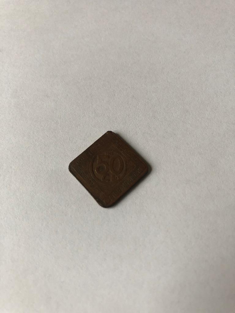 Vierkante noodmunt 50 cent, Enlèvement, Monnaie en vrac