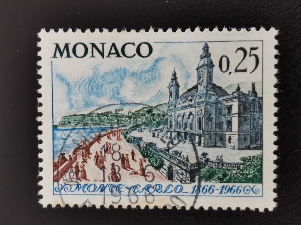 Monaco 1966 - 100 ans de la ville de Monte-Carlo - Casino, Enlèvement ou Envoi, Monaco, Affranchi