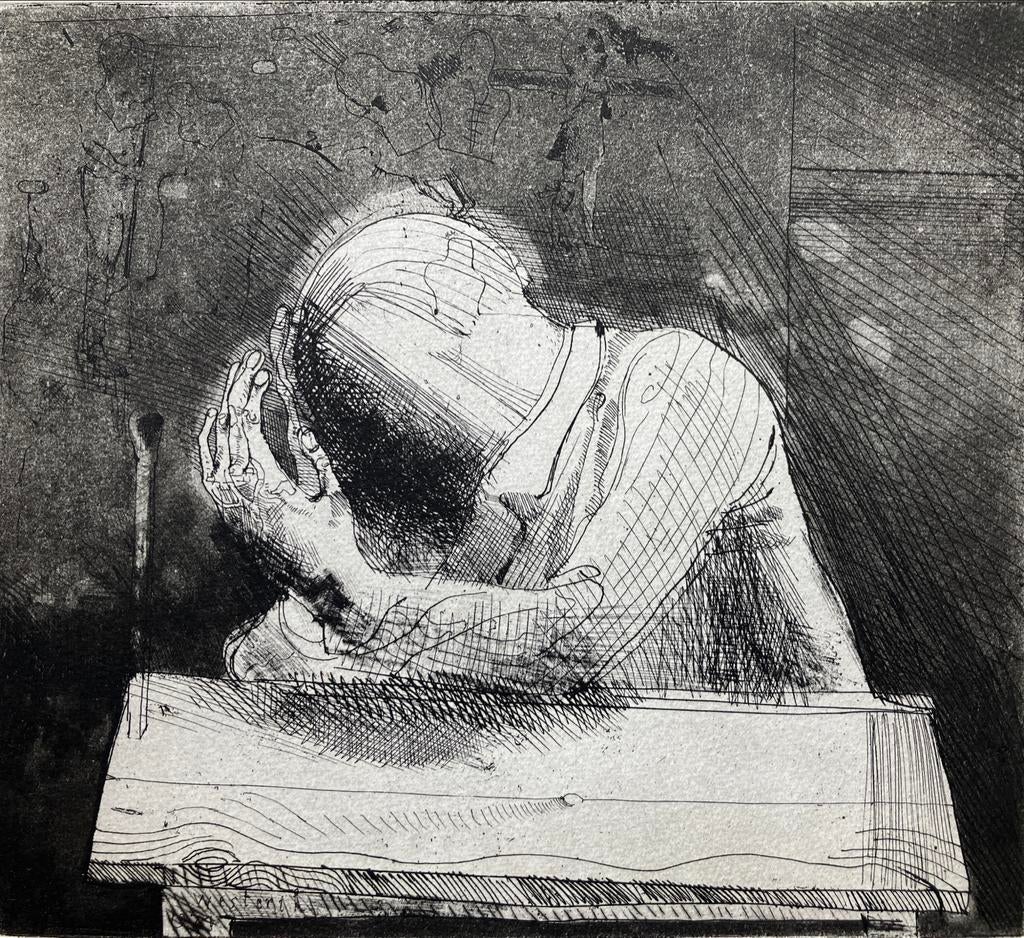 Ets Co Westerik (1924-2018) Le penseur, Antiquités & Art, Enlèvement ou Envoi